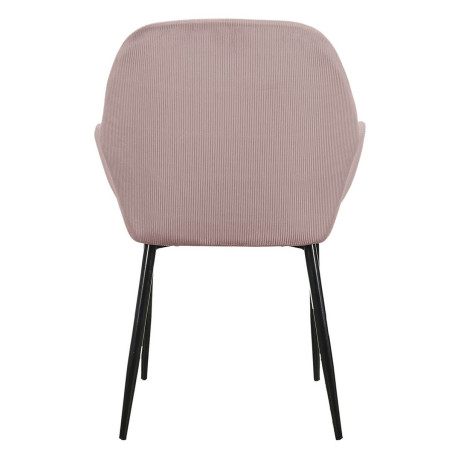 Lot de 2 Fauteuils Velours Côtelé Rose - ALESIA