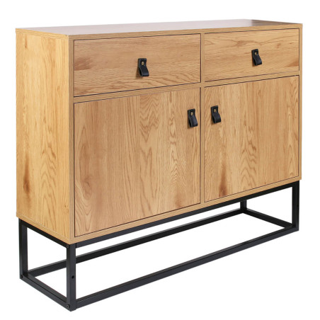 Buffet 2 Portes 2 Tiroirs Aspect Bois - ARION