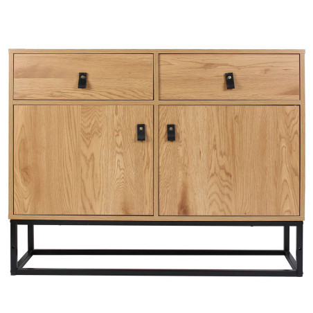Buffet 2 Portes 2 Tiroirs Aspect Bois - ARION