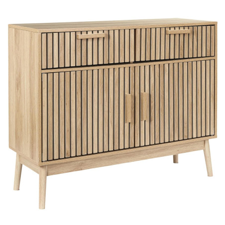 Buffet 2 portes effet bois avec tasseaux - PAJEN