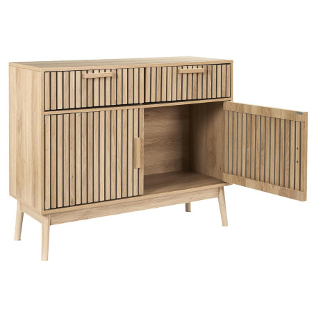 Buffet 2 portes effet bois avec tasseaux - PAJEN