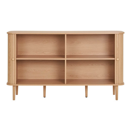 Buffet 2 portes coulissantes MDF et pin naturel - ERIRA