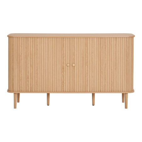 Buffet 2 portes coulissantes MDF et pin naturel - ERIRA