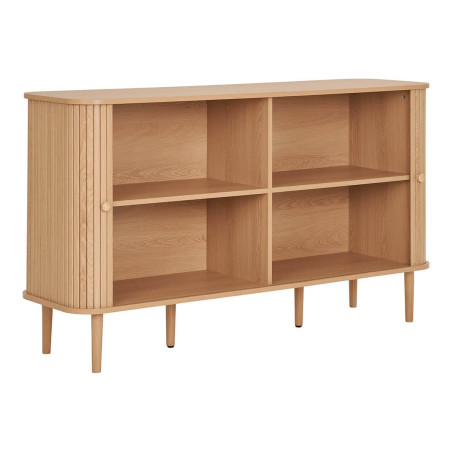 Buffet 2 portes coulissantes MDF et pin naturel - ERIRA
