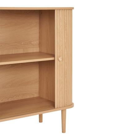 Buffet 2 portes coulissantes MDF et pin naturel - ERIRA