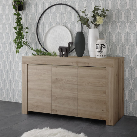Buffet 3 portes aspect bois finition Cadiz - FIRINA