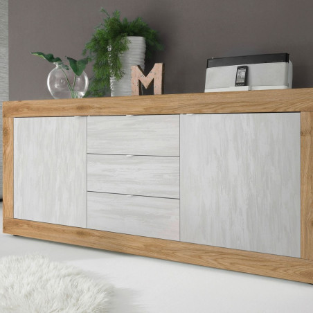 Buffet 2 portes 3 tiroirs finition Cadiz - OTELIA