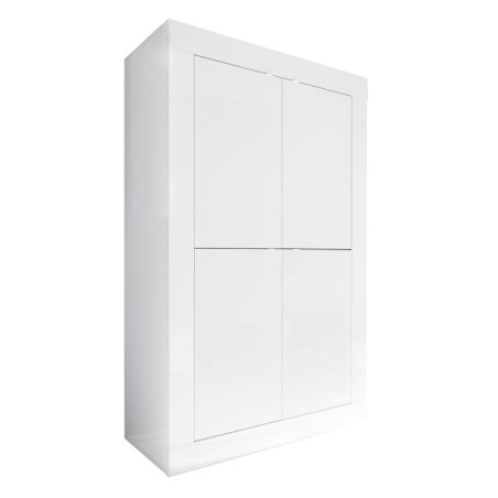Rangement 4 Portes Blanc Laqué Weiss - OTELIA