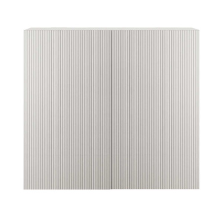Rangement 2 portes blanc à façades rainurées - JANEIROR
