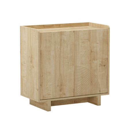 Meuble de rangement 2 portes mélaminé imitation bois - RIADOR