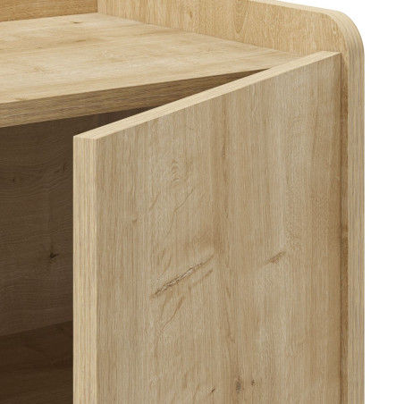 Meuble de rangement 2 portes mélaminé imitation bois - RIADOR