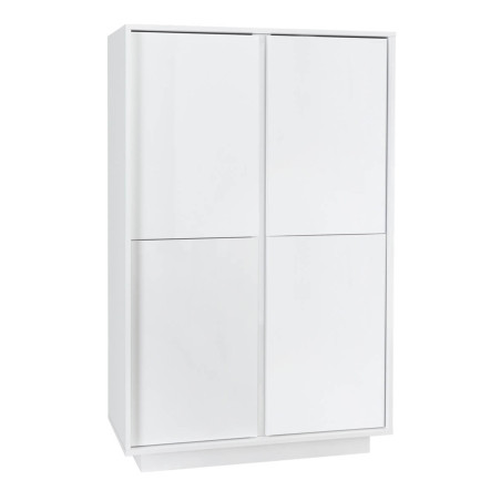 Argentier 4 portes blanc laqué brillant Weiss - LYSIRA