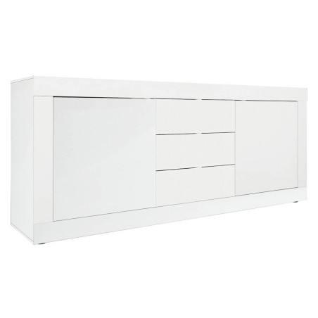 Buffet 2 portes 3 tiroirs blanc laqué Weiss - OTELIA
