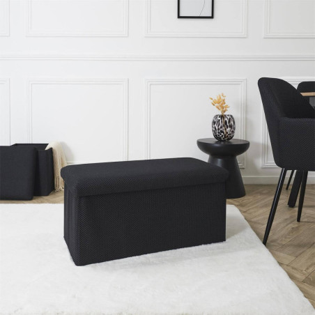 Banc coffre pliable en tissu maille 3D kaki - DETROY