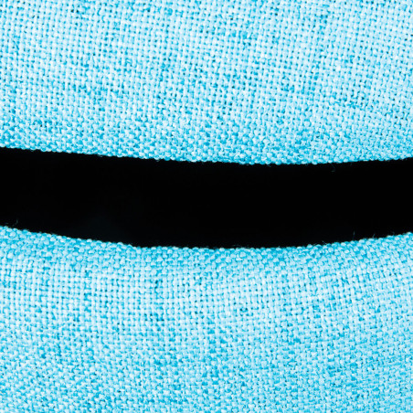 Pouf coffre avec lanière bleu océan - DEVOR