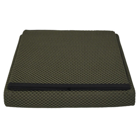 Pouf coffre carré pliable en tissu texturé maille 3D - DETROY