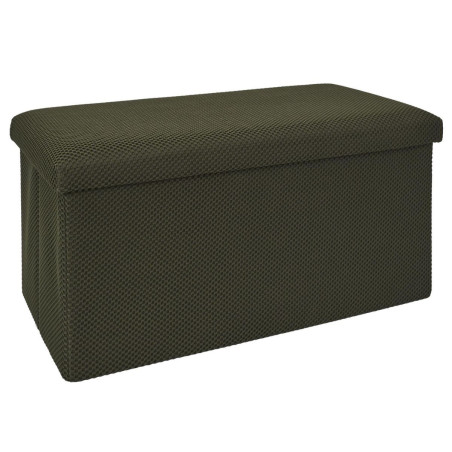 Banc coffre pliable en tissu texturé maille 3D noir - DETROY