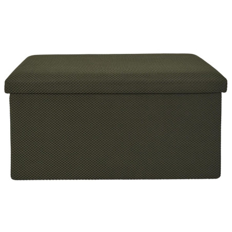 Banc coffre pliable en tissu texturé maille 3D noir - DETROY