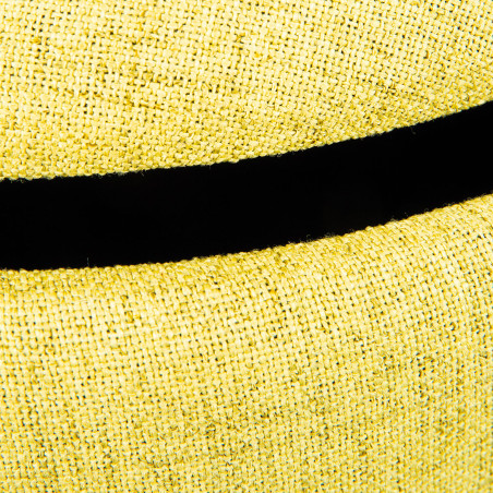 Pouf coffre avec lanière jaune - DEVOR
