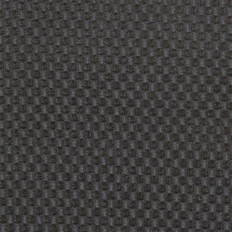 Pouf rangement rond en tissu texturé maille 3D noir - DETROY