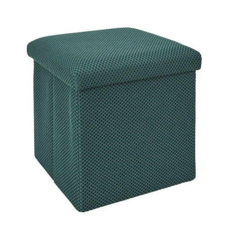 Pouf coffre carré pliable en tissu maille 3D - DETROY