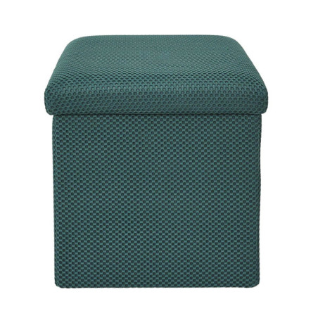 Pouf coffre carré pliable en tissu maille 3D - DETROY