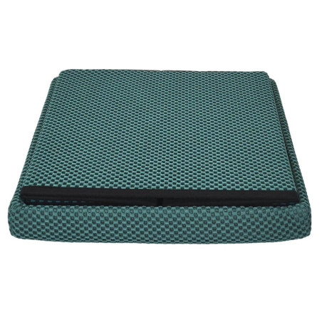 Pouf coffre carré pliable en tissu maille 3D - DETROY