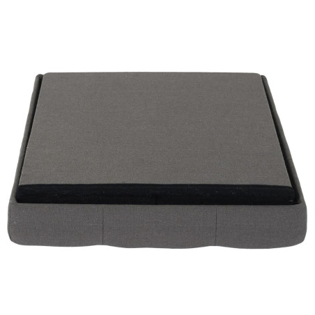 Coffre Pouf Pliable Capitonné Gris - NORIO