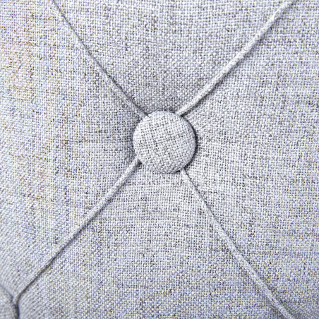 Pouf avec coffre de rangement gris - YAREN