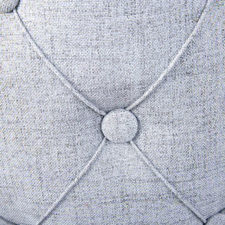 Pouf avec coffre de rangement gris - YAREN