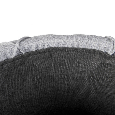 Pouf avec coffre de rangement gris - YAREN