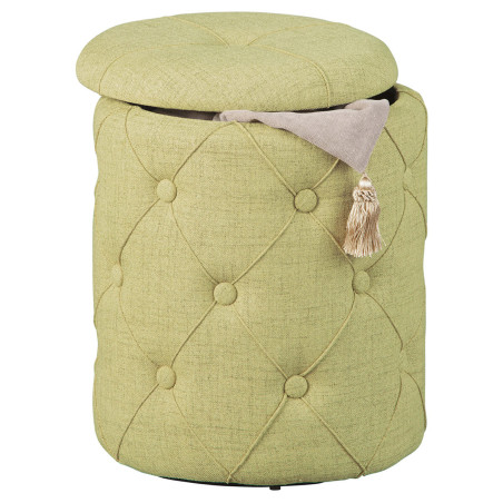 Pouf avec coffre de rangement vert anis - YAREN