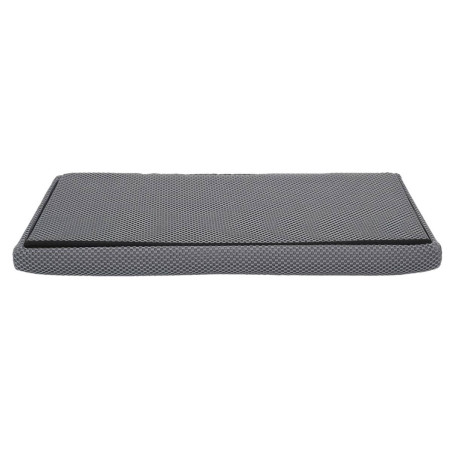 Banc coffre pliable en tissu texturé maille 3D noir - DETROY
