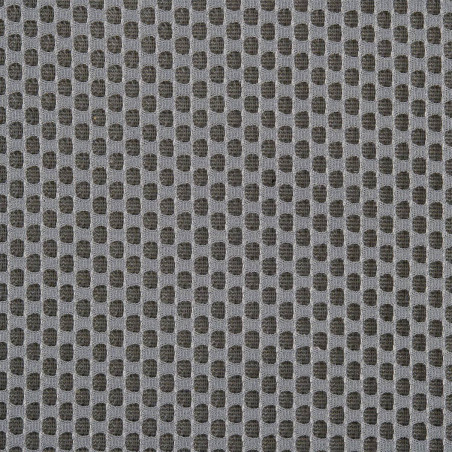 Pouf rangement rond tissu texturé maille 3D gris - DETROY