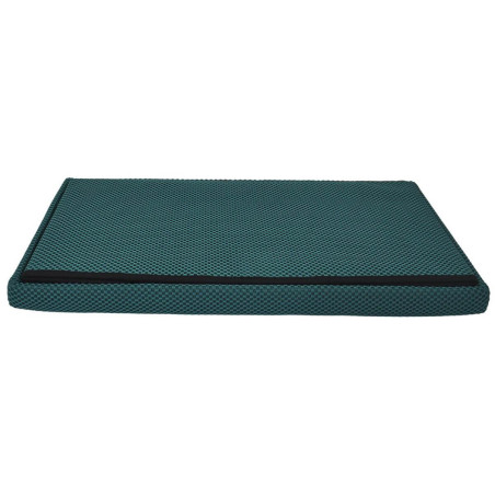 Banc coffre pliable en tissu texturé maille 3D bleu - DETROY