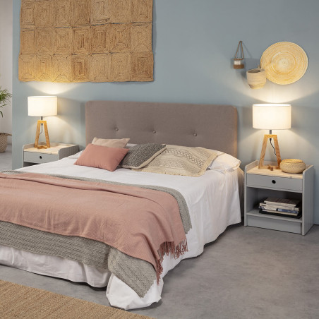 Chevet 1 Tiroir 1 Niche Bois Gris - CARIOS