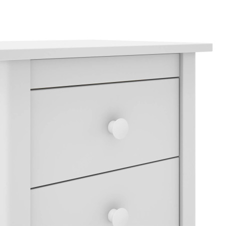Chevet 3 tiroirs en pin massif blanc - DIVA