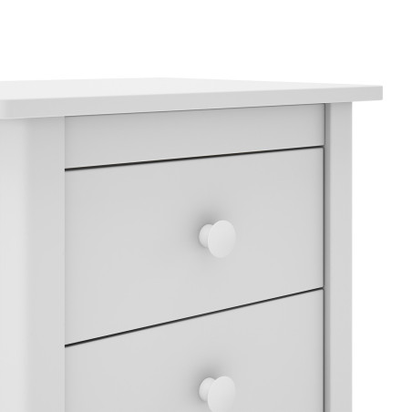 Chevet 2 tiroirs en pin massif blanc - DIVA