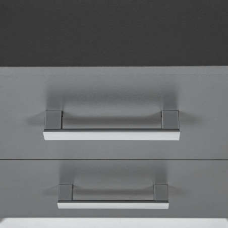 Chevet 2 Tiroirs Gris Graphite - ZEINO