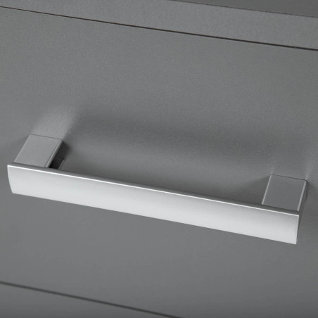 Chevet 2 Tiroirs Gris Graphite - ZEINO