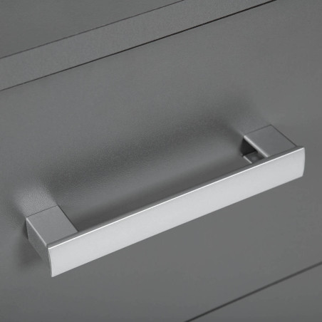 Chevet 2 Tiroirs Gris Graphite - ZEINO