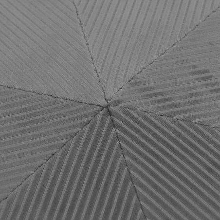 Pouf hexagonal 75 cm en velours côtelé gris foncé - ALESIA