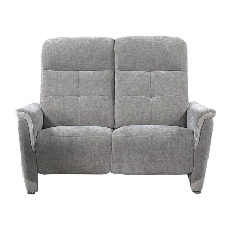 Canapé 2 places fixe tissu maillé ultra doux bicolore gris - AUSTRALOR