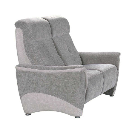Canapé 2 places fixe tissu maillé ultra doux bicolore gris - AUSTRALOR