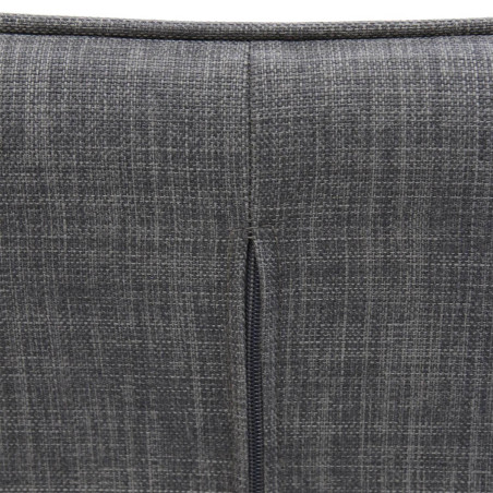 Canapé fixe 2 places tissu gris - HELIO