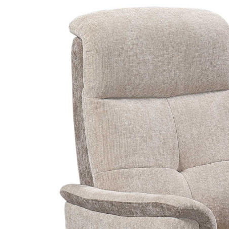 Canapé 2 places fixe tissu maillé ultra doux bicolore beige - AUSTRALOR