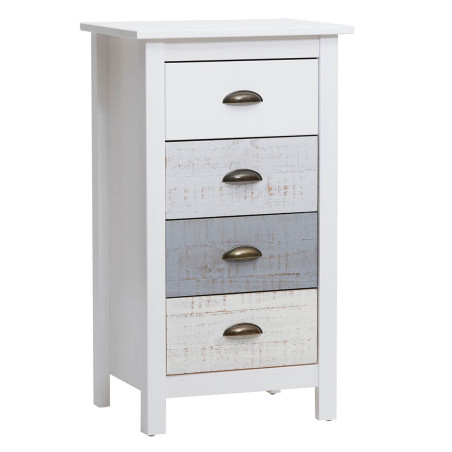 Chiffonnier 4 tiroirs bois aspect vieilli - ROSALIO