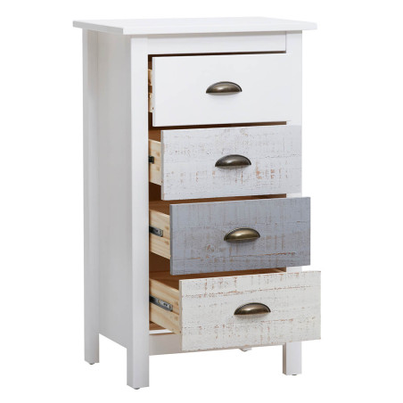 Chiffonnier 4 tiroirs bois aspect vieilli - ROSALIO