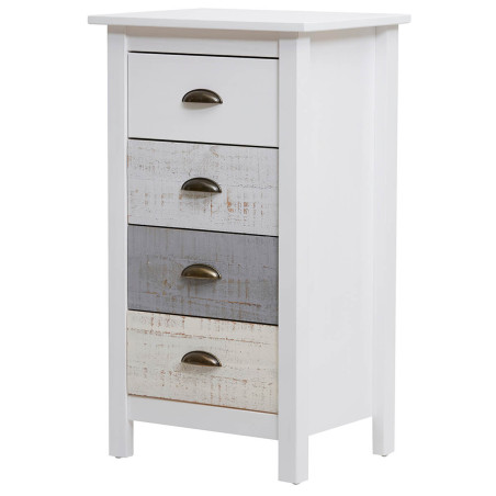 Chiffonnier 4 tiroirs bois aspect vieilli - ROSALIO