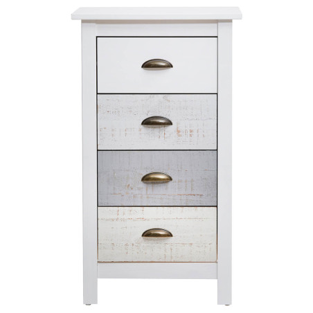 Chiffonnier 4 tiroirs bois aspect vieilli - ROSALIO